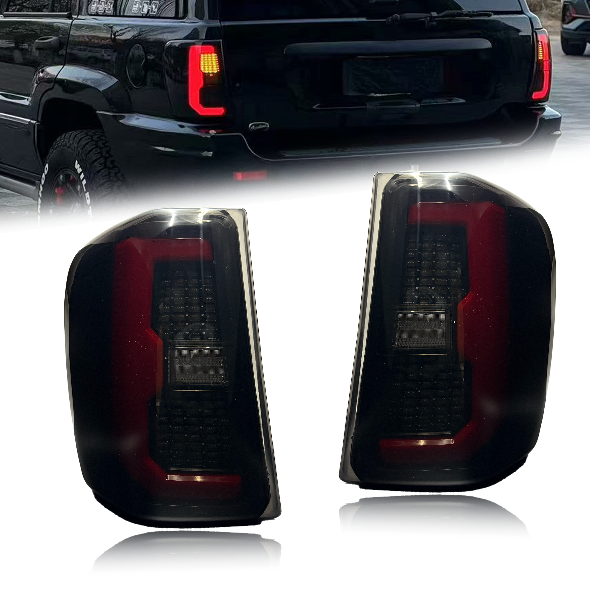 Tail Lights for 1999-2004 Jeep Grand Cherokee Accessories LED Optimized Version
