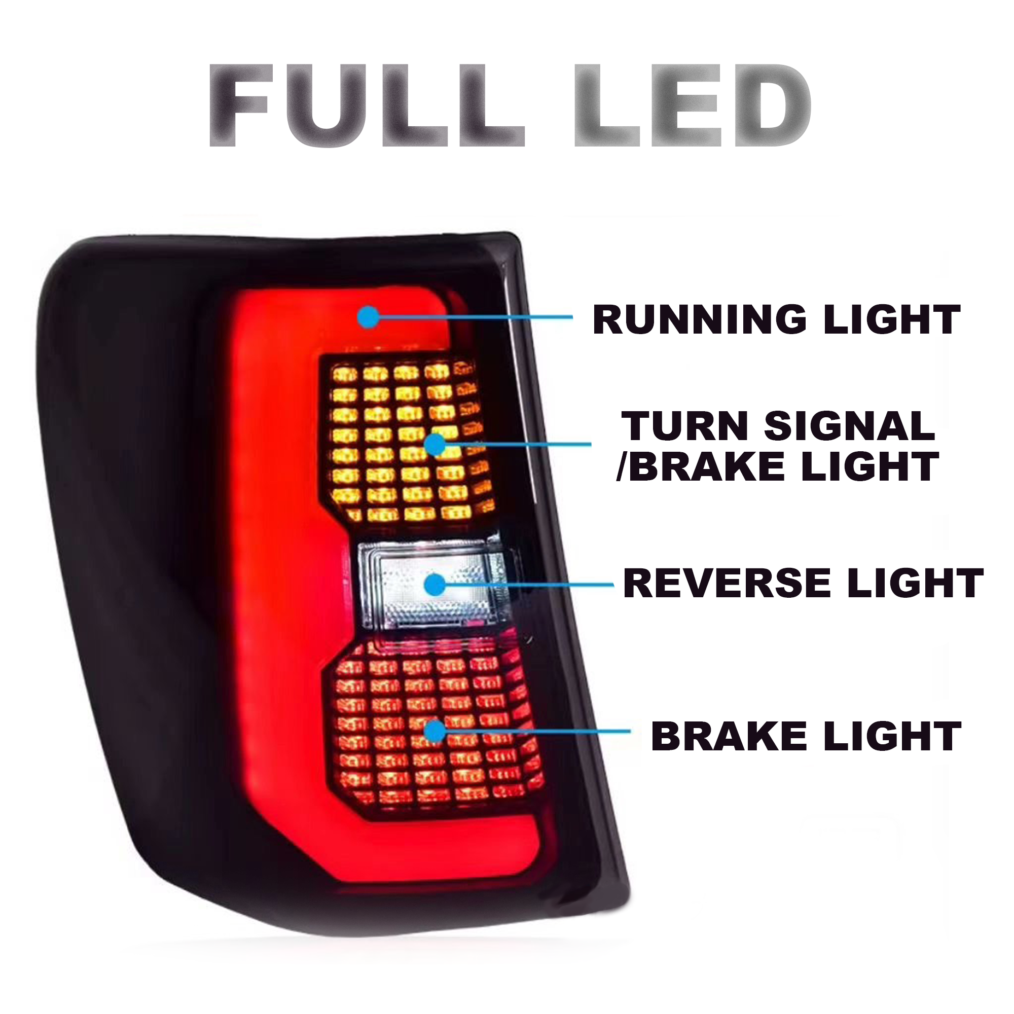 Tail Lights for 1999-2004 Jeep Grand Cherokee Accessories LED Optimized Version