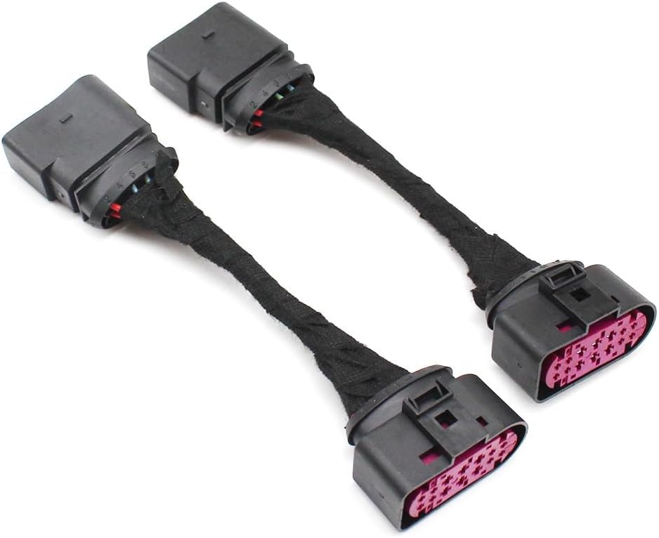 2PCS 10 to 14 Pin Wiring Harness Connector Plug fit for VW Golf
