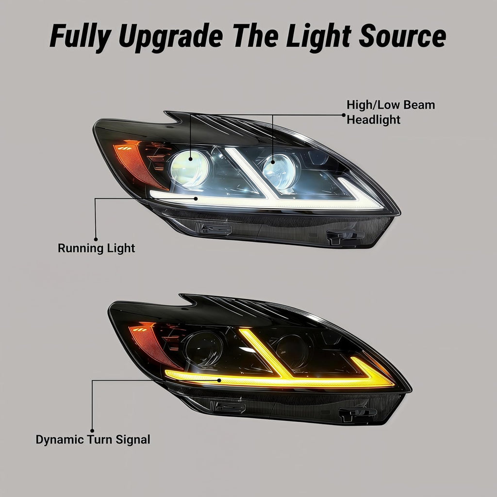 Headlights for Toyota Prius 2012-2015 with Startup Animation & Sequential Turn Signal